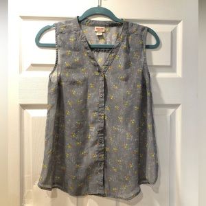 Mossimo Translucent Sleeveless Button-Down